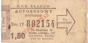 Bilet Kraków 1,50