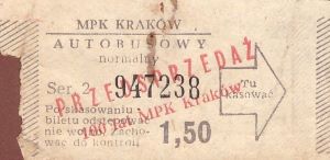 Bilet Kraków 1,50