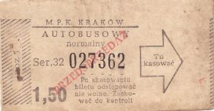 Bilet Kraków 1,50