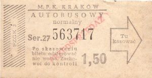Bilet Kraków 1,50