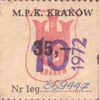 Bilet Kraków 10,72
