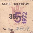 Bilet Kraków 05,72
