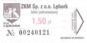Bilet Lębork 1,50