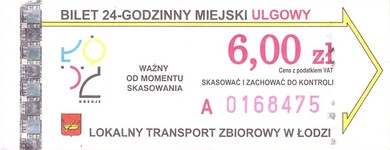 Bilet Łódź 6,00