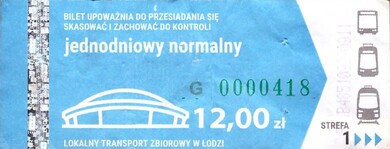 Bilet Łódź Niebieski