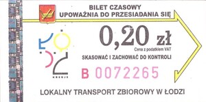 Bilet Łódź 0,20