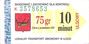 Bilet Łódź 75