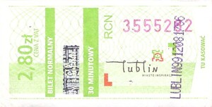 Bilet Lublin 2,80