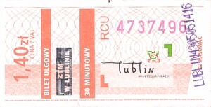 Bilet Lublin 1,40