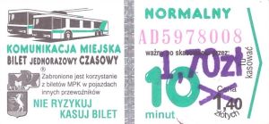 Bilet Lublin 10 przebitka