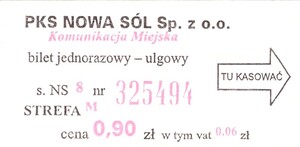 Bilet Nowa Sól
