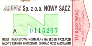 Bilet Nowy Sącz