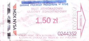 Bilet Nysa 1,50