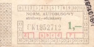 Bilet ogolnopolski 1 CK