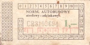 Bilet ogolnopolski 1 CR