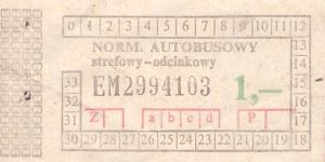 Bilet ogolnopolski 1 EM