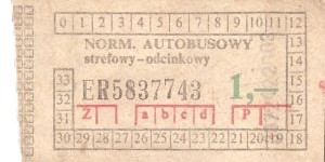 Bilet ogolnopolski 1 ER