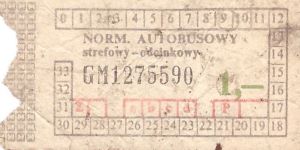 Bilet ogolnopolski 1 GM