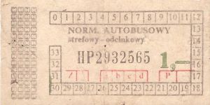 Bilet ogolnopolski 1 HP