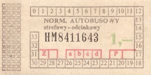 Bilet ogolnopolski 1 HM