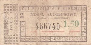 Bilet ogolnopolski 1,50 89