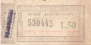 Bilet ogolnopolski 1,50 102