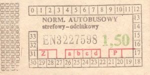 Bilet ogolnopolski 1,50 EN