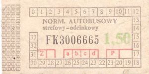 Bilet ogolnopolski 1,50 FK