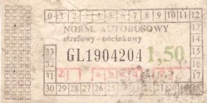 Bilet ogolnopolski 1,50 GL