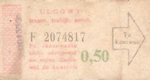 Bilet Ogólnopolski 0,50