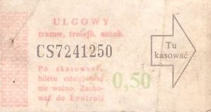 Bilet ogolnopolski 0,50 CS