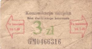 Bilet ogolnopolski 3 GM