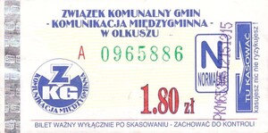 Bilet Olkusz 1,80