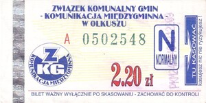 Bilet Olkusz 2,20