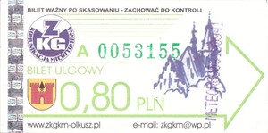 Bilet Olkusz 0,80