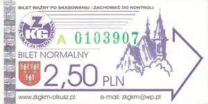 Bilet Olkusz 2,50