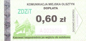 Bilet Olsztyn 0,60