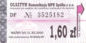 Bilet Olsztyn