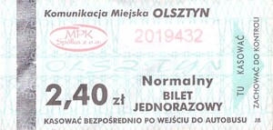 Bilet Olsztyn