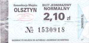 Bilet Olsztyn