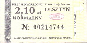 Bilet Olsztyn