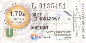 Bilet Opole 1,70