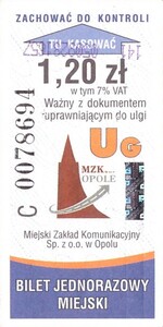 Bilet Opole 1,20