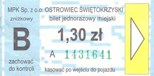 Bilet Ostrowiec Świętokrzyski