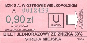 Bilet Ostrów Wielkopolski