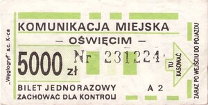 Bilet Oświęcim 5000