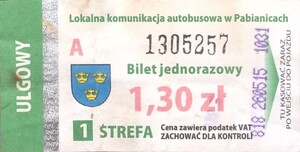 Bilet Pabianice 1,30