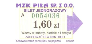 Bilet Piła 1,60