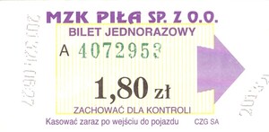 Bilet Piła 1,80
