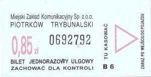 Bilet Piotrków Trybunalski